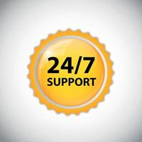 Vector 24-7 SUPPORT Sign, Label Template