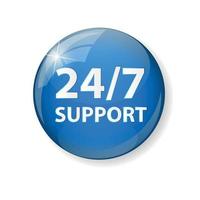 Vector 24-7 SUPPORT Sign, Label Template