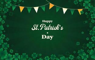 Happy St.Patrick's Day Shamrock Frame Background vector