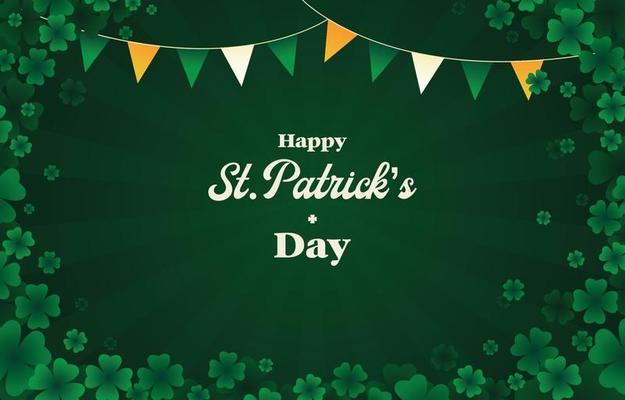 Happy St.Patrick's Day Shamrock Frame Background