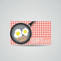 Abstract Beautiful Breakfast Gift Card Design, Vector Illustrati