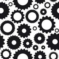 Gear Icon Seamless Pattern Vector Illustration