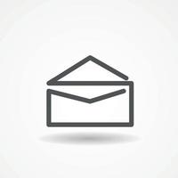 Ilustración de vector de icono de publicación de correo