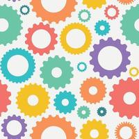 Gear Icon Seamless Pattern Vector Illustration