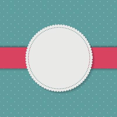 Retro Frame on Cute Background Vector Illustration