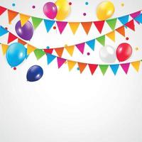 Colored Balloons Background, Vector Illustration.