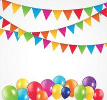 Colored Balloons Background, Vector Illustration.