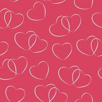 Happy Valentines Day Seamless Pattern Background with Heart. Vec vector