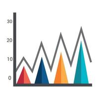 conceptos de gráfico de área vector