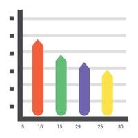 conceptos de gráfico de barras vector