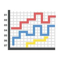 Line Chart Concepts vector