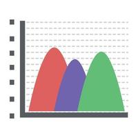 conceptos de gráfico de curva vector