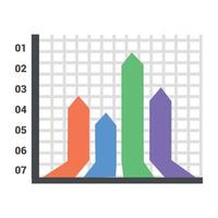 conceptos de gráfico de columnas vector