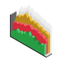 Area Chart Conceots vector