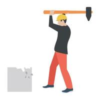 Trendy Labourer Concepts vector