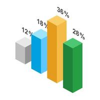 conceptos de gráfico de columnas vector