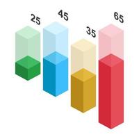 conceptos de gráfico de columnas vector