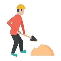 Trendy Labourer Concepts vector