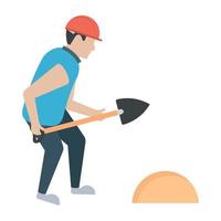 Trendy Labourer Concepts vector