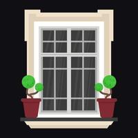 conceptos de ventanas exteriores vector