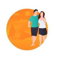 Beach Walk Concepts vector