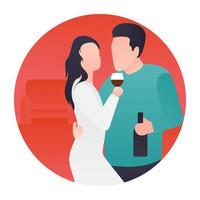 Drinking Lovers Concepts vector