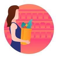 Grocery Shopping Concepts vector