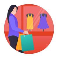 Clothes Shopping Concepts vector
