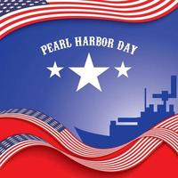 This is a vector design for the Pearl Harbor Day commemoration banner in December in the USA, perfect for complementing banner designs, social media post designs, etc.