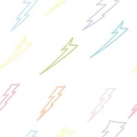 seamless pattern hand drawn thunder with doodle style vector