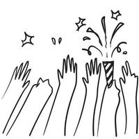 hand applause illustration vector handmade style