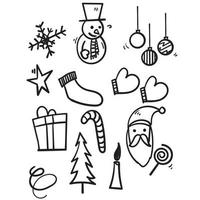 hand drawn doodle christmas element illustration vector isolated background