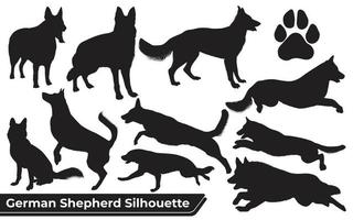 Collection of animal German Dog in different positions vector