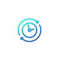 Duration line icon on white vector