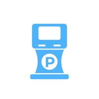 parking machine icon on white vector