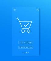 online order and purchase, e-commerce, shopping, mobile interface for smartphone vector