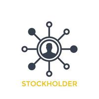 stockholder icon isolated on white vector