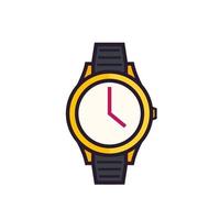 icono de reloj en blanco vector