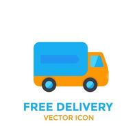 delivery icon on white vector