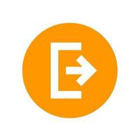 logout, exit icon, symbol vector
