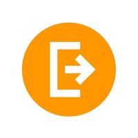 logout, exit icon, symbol vector