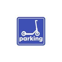 kick scooter parking vector sign