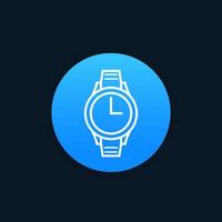 watch icon, linear style vector