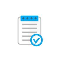 valid document icon, flat style
