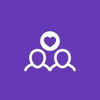 Happy customers and client retention icon for web vector