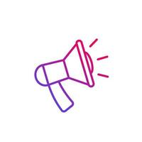 loudspeaker or megaphone line icon vector