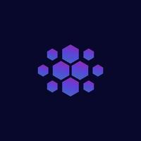 nano materials or nanoparticles vector icon