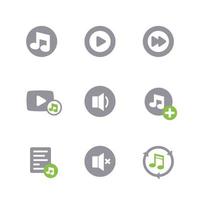 music icons on white vector