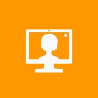 Video call, conference icon vector