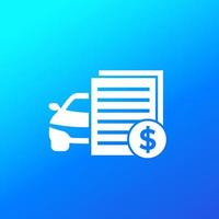 car payments, loan vector icon